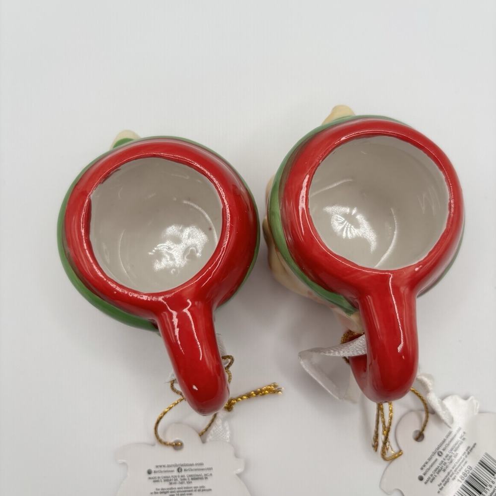 Mr. Christmas 2022 Nostalgic ELF Mini Mug Ornament Set of‎ 2 NWT Retro - Picture 5 of 6